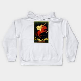 CINZANO VERMOUTH Torino Leonetto Cappiello Vintage Italian Liquor Art Deco Advertisement Kids Hoodie